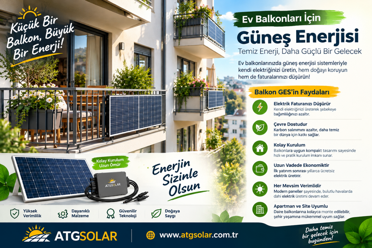 Ev Balkonları İçin GES Sistemleri: Güneş Enerjisini Evinize Taşıyın