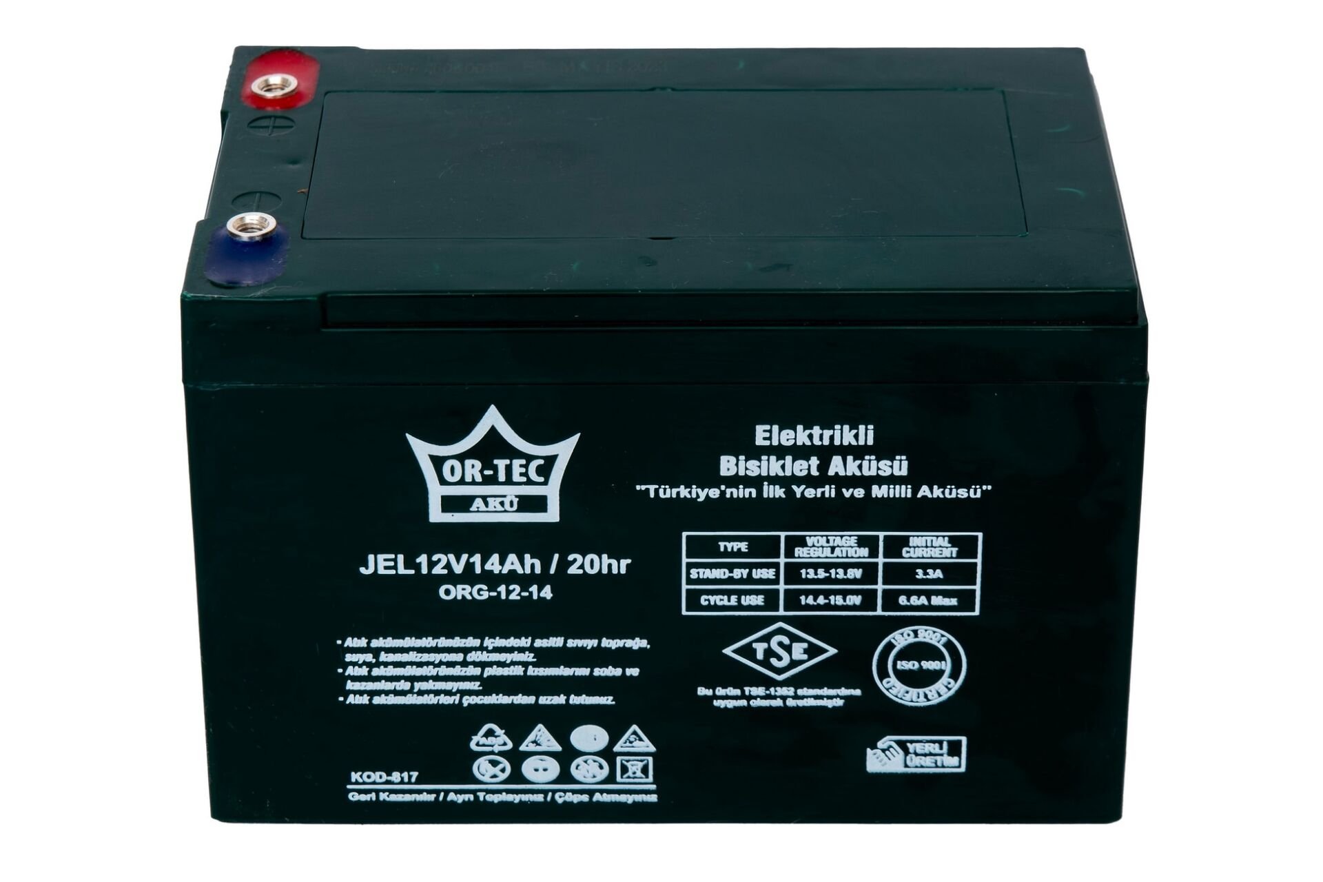 OR-TEC 12V 14Ah yeşil, koyu