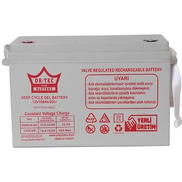 Ortec 12V,100Ah jel Akü