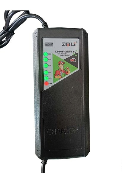 60V 24AH Zmli Şarj Cihazı Tam Otomatik Devre Kesicili