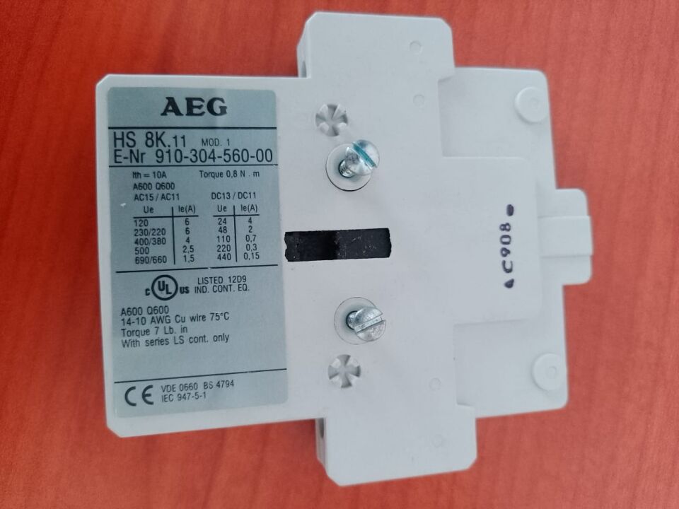 HS 8K.11 E-NR. 910-304-560-00 AEG YARDIMCI KONTAK